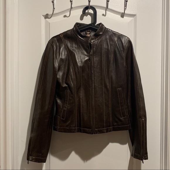 Vintage Leather Jacket Brown - perfect condition - Picture 2 of 4
